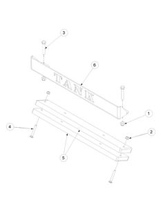 Rear Bumper Diagram and Parts List for M54-KW 53DB5DBW750-23-HP Cub Cadet Lawn Tractor